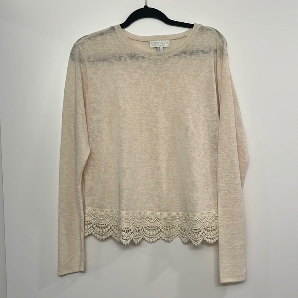 Forever 21+ Shirt with lace detail